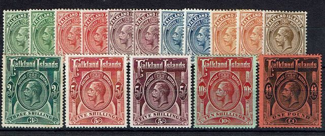 Image of Falkland Islands SG 60/9 LMM British Commonwealth Stamp
